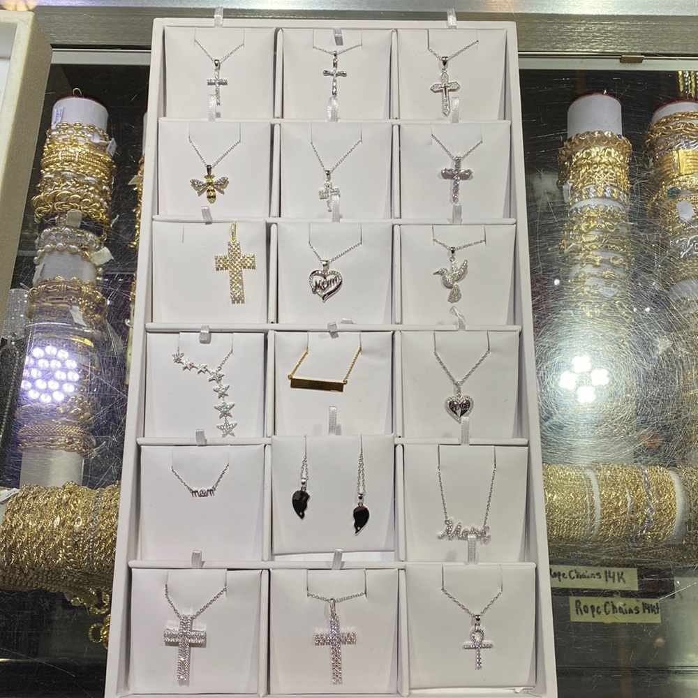 Sterling silver .925 pendants with chains all sizes
